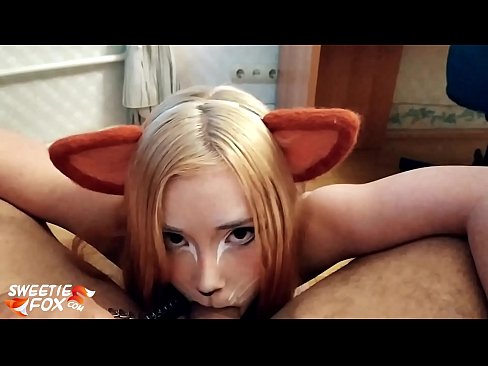 ❤️ Кицунэ глытае член і канчае ў рот ❤❌ Чербанне у нас ☑